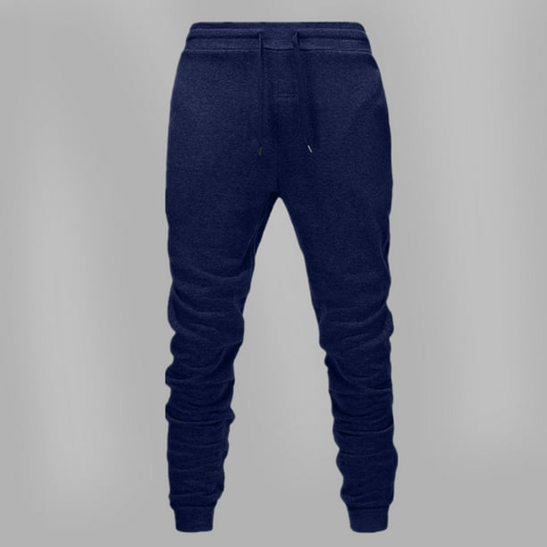 LOVZFMLL Men's Pants Men's Solid Color Pocket Drawstring Casual