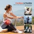 thumbnail image 3 of Comfier Cordless Knee Massager with Heat and Vibration, Rechargeable Foot Massager with LED Screen,White,Gift for Father’s Day., 3 of 8