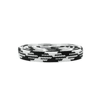 INSPIRE CHIC 2 Pairs Flat Colored Shoelaces for Sneakers Plaid Shoe Laces Boots Shoestrings Black-White 100cm/39.37"