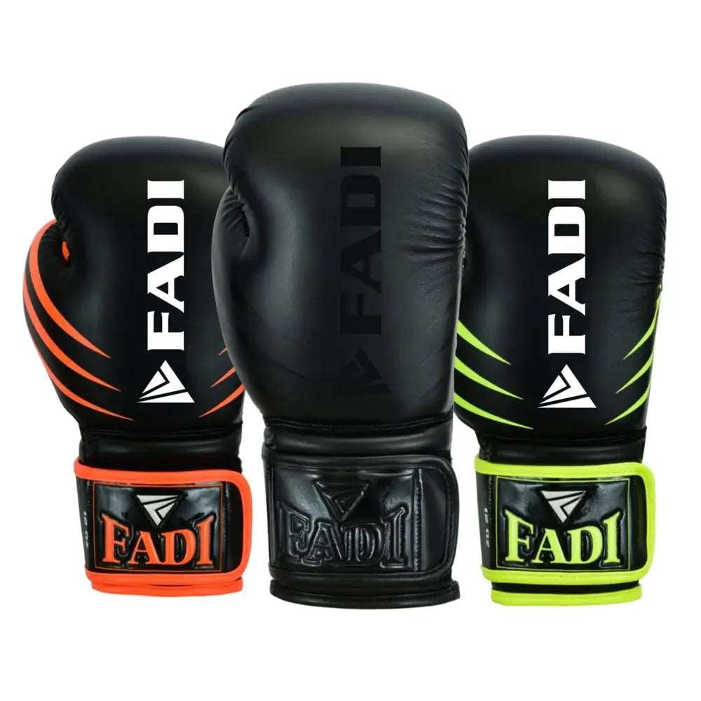 Faux Leather Boxing Gloves by Fadi Sports Train Hard Series - Unisex Adult  - 14 Oz