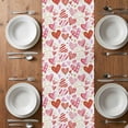 thumbnail image 6 of Valentine's Day Table Runner - 70 Inch Long, Kitchen Dining Table Runner Dresser Scarves, Colorful Heart Love Modern Minimalist Farmhouse Decor for Coffee Tables Wedding Party Banquet, 6 of 8