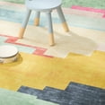 thumbnail image 5 of TOWN & COUNTRY PLAY Nara Southwest Pop Kid's Washable Area Rug, Soft & Plush, Safe Non-Slip Backing, Bedroom Rug, Dorm Decor, Playroom & Classroom Rugs, Pink/Multi, 5'2"x7’2”, 5 of 12