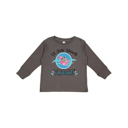 

Inktastic St Pete Beach Florida Vacation Gift Girls Long Sleeve Toddler T-Shirt