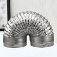 thumbnail image 2 of Exhaust Flex Pipe Silver 1 Pc 200cm Length 80mm Diameter Aluminum Foil, 2 of 5