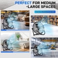 thumbnail image 4 of Ktaxon 16"Heavy Duty Floor & Wall Mount Fan - 5688 CFM High Velocity, 120-Watt, 3-Speed, Industrial Cooling for Garage, Workshop, Office, Home - UL Listed, Black, 4 of 11