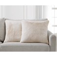 thumbnail image 3 of Better Homes & Gardens Faux Tipped Fur Decorative Pillows, 20" x 20", Beige, Set of 2, 3 of 3