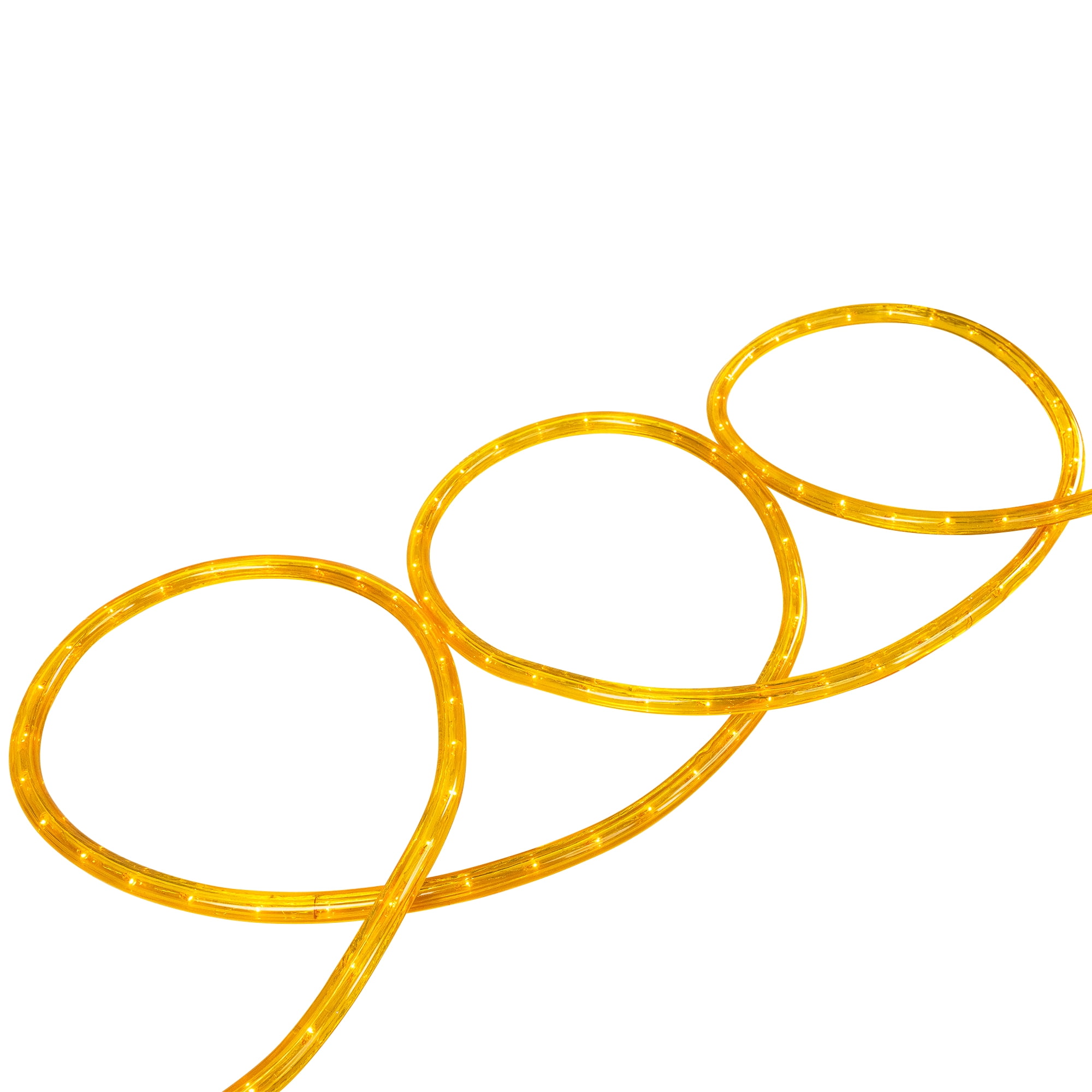 18' Gold Indoor/Outdoor Christmas Rope Lights - 1" Bulb Spacing
