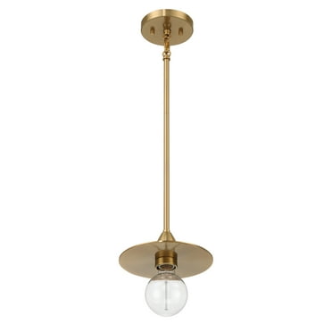 Robert Stevenson Lighting Daisy - Mini Modern Exposed Bulb Metal Ceiling Light, Brushed Gold