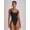 Black, variant on Underwire Cup High Leg Cheeky Swimsuit - Solid Black One-Piece Bathing Suit for Beach Vacation Summer Travel