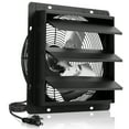 thumbnail image 1 of VEVOR 10 inch Shutter Exhaust Fan, Wall Mounted Attic Vent Fan with Smart Programming Variable Speed Temperature Control, 1000 CFM,EC Motor,Timer,Greenhouse Ventilation Cooling,Black, 1 of 9