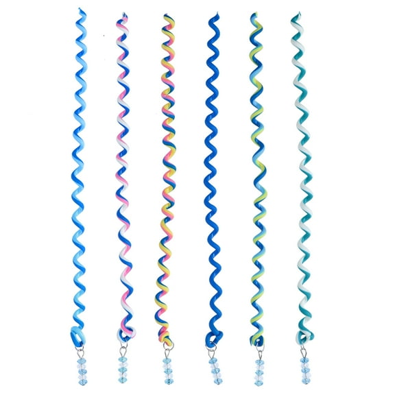 LULULION Hair Accessories For Baby Girls Styling Clip Braider Blue 6Pcs 9.1Inch