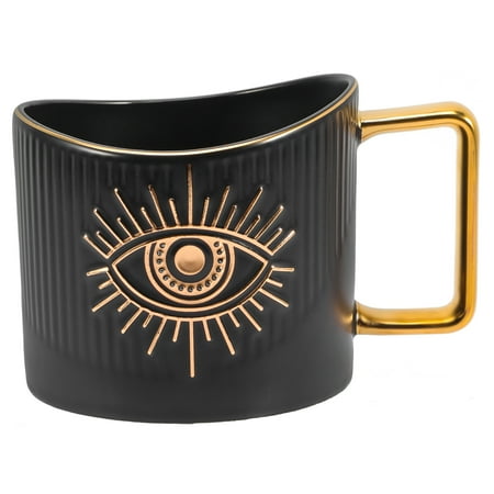 

FRCOLOR Stylish Ceramic Coffee Cup Turkish Style Compact Mug Evil Pattern Decorative Milk Cup