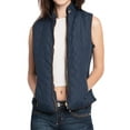 thumbnail image 2 of Ma Croix Womens Solid Quilted Padded Vest Jacket Zip Up Padding Outerwear, 2 of 6