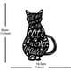 thumbnail image 2 of 1 pieza de decoración de pared de metal con forma de gato El tiempo que pasas con los gatos nunca es un desperdicio Decoraciones de pared de metal con recortes de gato negro, 2 of 8