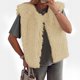 thumbnail image 1 of Blusa informal sin mangas y sin capucha para mujer, estilo abrigo y chaquetas, de imitación de lana, corta, cálida, de invierno, con abertura frontal., 1 of 7