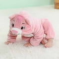 thumbnail image 6 of Penkiiy Autumn Winter Infant Toddler Baby Unisex Child Pajama Plush Onesie One-piece Sloth Costume Newborn Baby 2 Years Pink on Clearance, 6 of 9