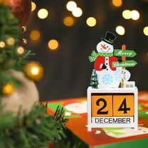 VOTRUDI Christmas Elements Wooden Puppets,Christmas Decorations Outdoor Clearance,Countdown Ornament,Christmas Indoor Decor for Room Office Tabletop,White