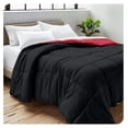 thumbnail image 2 of Twin/Twin Extra Long Comforter - Reversible Colors - Goose Down Alternative - Ultra-Soft - Premium 1800 Series - All Season Warmth - Bedding Comforter (Twin/Twin XL, Black/Red), 2 of 9