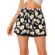 thumbnail image 1 of INSPIRE CHIC Pantalones Cortos De Playa De Cintura Elástica Con Estampado Floral De Encaje De Verano Para Mujer Margarita Negra S, 1 of 5