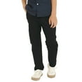 thumbnail image 3 of LittleSpring Boys Black Pants with Elastic Waist Relaxed Fit Casual School Uniform Pants Size 5, 3 of 6