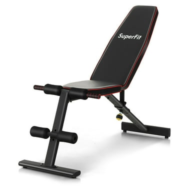 Topcobe Adjustable Weight Bench Strength Training Bench for Full Body Workout, Workout Bench Press Set for Home Gym Strength Training, Black