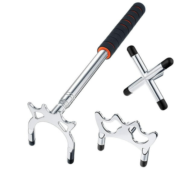 Xingzhi Cue Bridge Telescopic Design High Fork Billiards Holder Stainless Steel Pool Stick Adjustable Retractable Sporting Supplies Low/High/Cross Fork