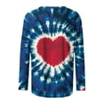 thumbnail image 6 of Craaazy Valentine T-Shirts for Women Fashion Round Neck Casual Long Sleeve Heart Printed Tops Gifts, 6 of 6