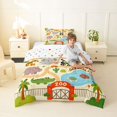 thumbnail image 4 of Manfei Kawaii Giraffe Twin Comforter Sets,Jungle Theme Print Bedding Set,Beige,Polkadot Reversible,2 Pieces,1 Comforter and 1 Pillowcase, 4 of 7