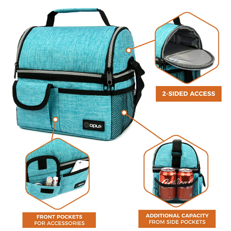  OPUX Insulated Dual Compartment Lunch Bag, Box for