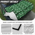 thumbnail image 6 of Renewold Golf Cart Seat Cover with 4 Pockets, Terry Knit Fabric Golf Cart Towel Accessories Fits for 2 Person Seats Club Car for Summer or Winter, Golfer Dark Green, 6 of 7