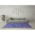thumbnail image 3 of Ahgly Company Machine Washable Indoor Rectangle Medallion Blue Traditional Area Rugs, 4' x 6', 3 of 4