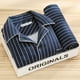 thumbnail image 2 of Pijamas de hombre de manga larga de primavera y otoño para hombre, traje informal de verano para jóvenes de mediana edad, 2 of 6