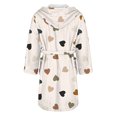 thumbnail image 5 of Women's Fleece Plush Robe Long Warm Plush Bathrobe Loungewear Jacket Printed Comfort Robe, 5 of 5