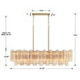 thumbnail image 6 of ADD-317-AG-AM Crystorama Lighting Addis - 14 Light Chandelier-14.25 Inches Tall and 51.75 Inches Wide-Aged Brass Finish-Amber Glass Color, 6 of 8