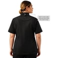 thumbnail image 2 of Ubon Women's Plus Size Chef Coat Short Sleeve Chef Jacket Work Jacket Black 2XL, 2 of 11