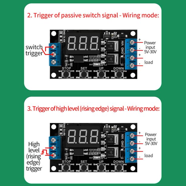 Módulo de retardo de sincronización de ciclo DC 5V-30V con pantalla de tubo digital para válvula solenoide Ndcxsfigh Para estrenar
