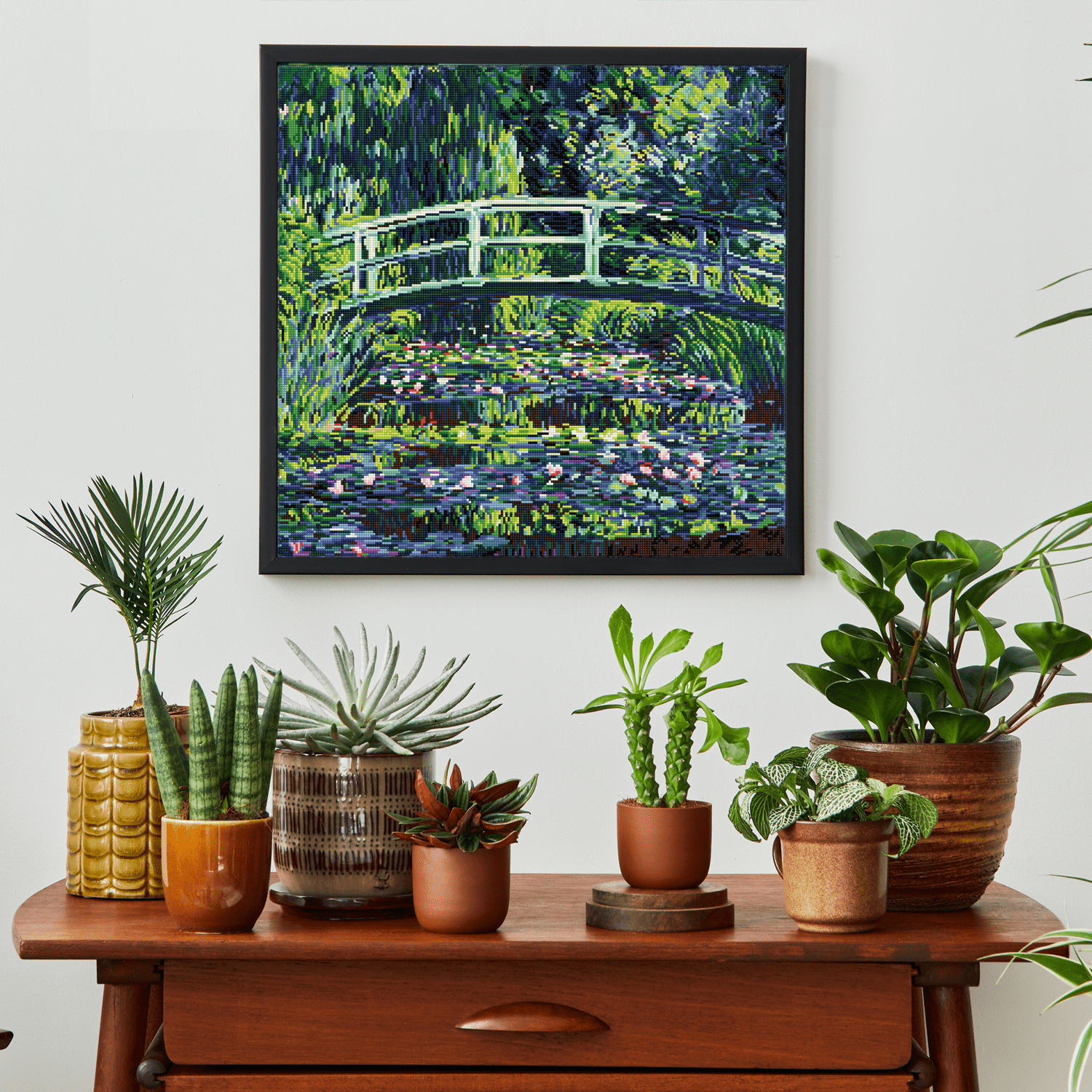 Diamond Dotz Water Lilies and Japanese Bridge Diamond Painting Kits for Adults - Diamond Art Kits a Relaxing Creative Craft Kit with Dotz Gems 23.2x22.4