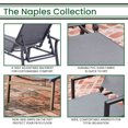 thumbnail image 6 of Hanover Naples Outdoor Folding Chaise Lounge Chair with Adjustable Backrest | Patio and Poolside Lounging Chair | UV and Weather-Resistant Sling Fabric | NAPLESCHS-GRY, 6 of 16