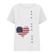 thumbnail image 3 of Camiseta Casual de Manga Corta con Botón de Cuello Redondo de las Mujeres, Tops Cortos para las Mujeres, 3 of 3