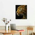 thumbnail image 3 of JRXY Tier-Portrait-Bilder für Wanddekoration, Tiger-, Leoparden-Malerei, Leinwandkunst für Jungen, moderne wilde Tiere, Giclée-Leinwand-Kunstwerk, jedes Panel 16x20 in, 3 of 5
