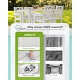 thumbnail image 6 of HDPE Outdoor Dining Chairs Set of 2, All-Weather Resistant Patio Dining Chairs with Armrest Ergonomic Design for Balcony, Backyard, Garden,Lawn (White, Dining Chair), 6 of 7
