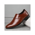 thumbnail image 6 of Gomelly Mens Oxfords Business Dress Shoes Wingtips Brogues Fashion Leather Shoe Office Work Flats Brown 8.5, 6 of 7