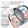 thumbnail image 6 of YFYANG Portable Waterproof Insulated Lunch Bag, Watercolor Stripes Graffiti Reusable Cooler Bag / Picnic Bag for Adults Teens, 6 of 9