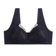 thumbnail image 1 of Sujetador fino de gran tamaño con hebilla frontal de encaje sexy sin costuras sin aro de acero chaleco hermosa espalda ajustable ropa interior de mujer, 1 of 6