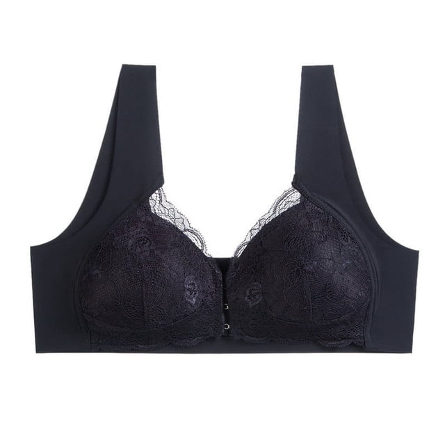 Sujetador fino de gran tamaño con hebilla frontal de encaje sexy sin costuras sin aro de acero chaleco hermosa espalda ajustable ropa interior de mujer