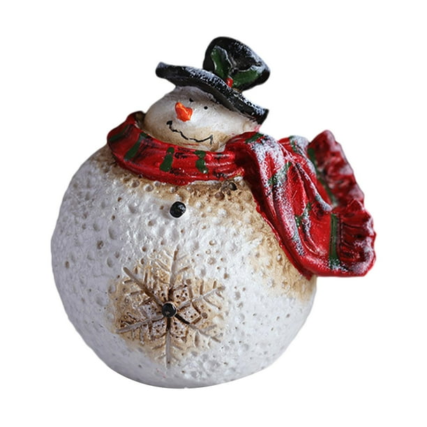 Figuras de resina pintadas a mano, estatuas navideñas coleccionables, escultura navideña de mesa para decoración de fiestas, cumpleaños y festivales Estilo C