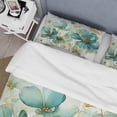 thumbnail image 4 of Designart "Blue Green Organic Growth" Abstract Botanicals Bedding Covert Set - Modern Teal Abstract Bed Set With 1 Sham, 4 of 6