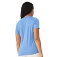 thumbnail image 4 of BELLA+CANVAS Women Relaxed Fit Triblend Tee, Short Sleeve Crew Neck Shirt, Blue Triblend, XL, 4 of 5