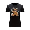 thumbnail image 1 of Playera Blusa de Oso Millonario con Dólares Dinero Ropa De Mujer Color Negro Talla Grande Marca Emil SaEs, 1 of 4