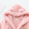 thumbnail image 5 of mgoYE Kids Toddler Cartoon Hooded Plush Robe Animal Pajamas Fleece Bathrobe Children Sleepwear(Pink,4-5 Years), 5 of 5